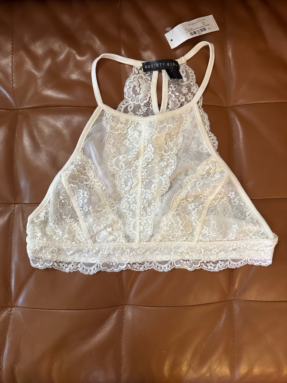 Francesca's White Lace Bralette